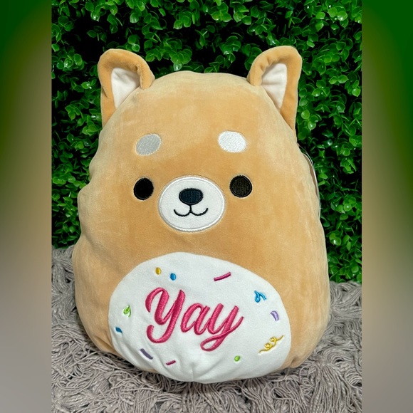 NWT Angie the Shiba Inu Dog with "Yay" 10" Squishmallows - Picture 2 of 6
